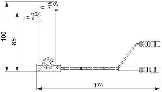 Bosch Stabdžių Trinkelių Nusidėvėjimo Jutiklis Mercedes-Benz G-Klasė W460 W461 W463 4604602 4604603