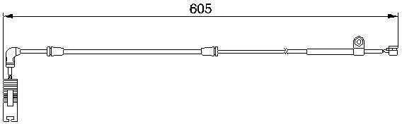 BOSCH stabdžių trinkelių nusidėvėjimo jutiklis 1987474943