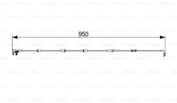 BOSCH stabdžių trinkelių nusidėvėjimo jutiklis Land Rover Range Rover 1987473564 LR033295