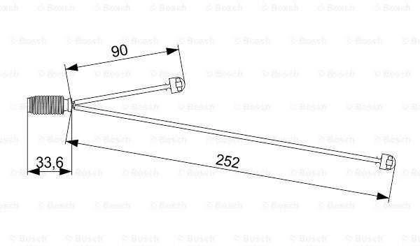 BOSCH stabdžių trinkelių nusidėvėjimo jutiklis 1987473558 A2319057300