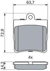 BOSCH stabdžių trinkelių rinkinys 0986494016 A0034202720