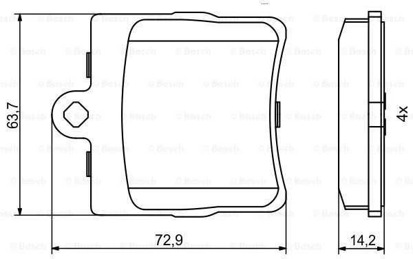 BOSCH stabdžių trinkelių rinkinys 0986494016 A0034202720