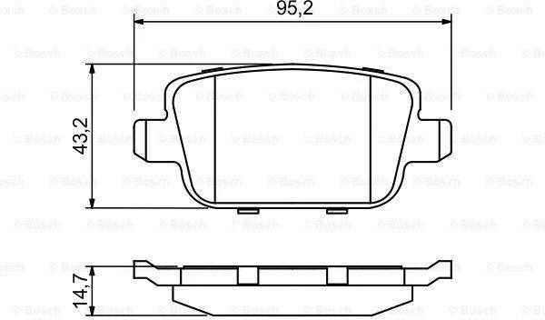 BOSCH stabdžių trinkelių rinkinys 0986494247 34212284766