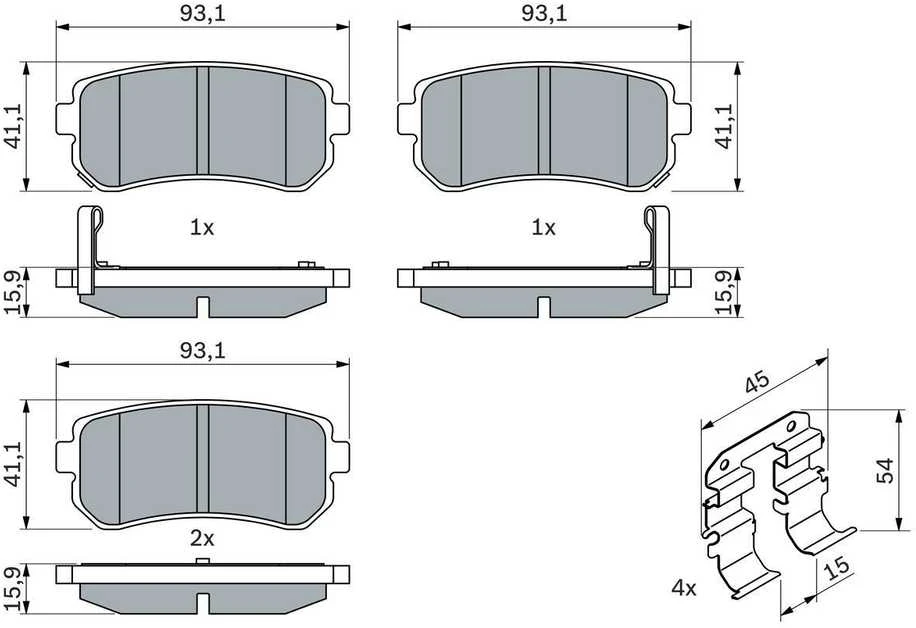 BOSCH stabdžių trinkelių rinkinys 0986494627 583021GA00