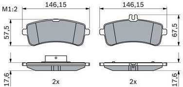 BOSCH stabdžių trinkelių rinkinys 0986494763 A0004203502