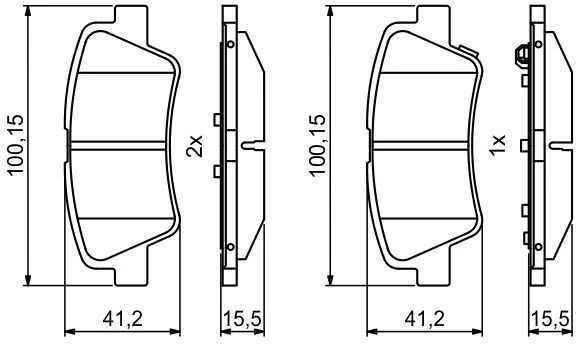 BOSCH stabdžių trinkelių rinkinys 0986494768