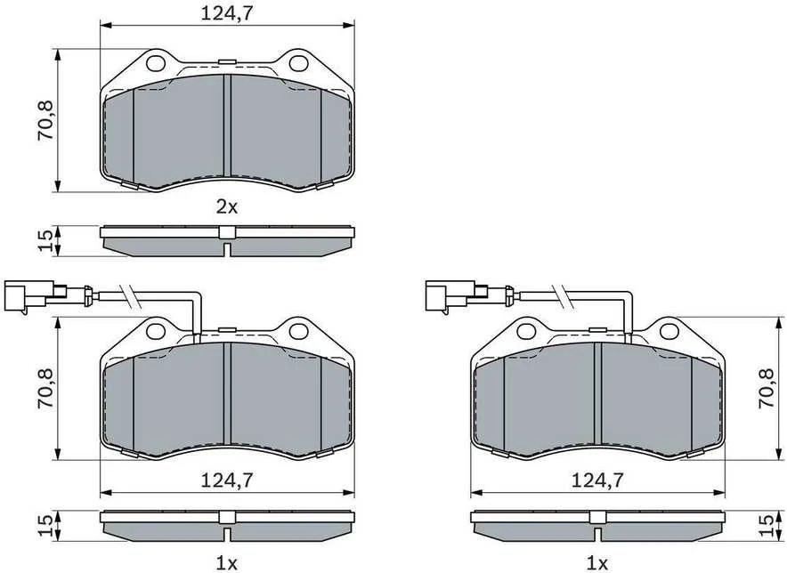 BOSCH stabdžių trinkelių rinkinys 0986494903 77364716