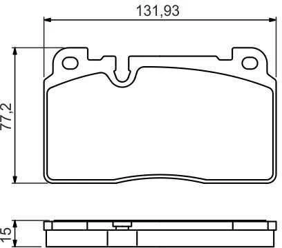 BOSCH stabdžių trinkelių rinkinys "Audi Q5" (8rb) 0986494702 8R0698151L