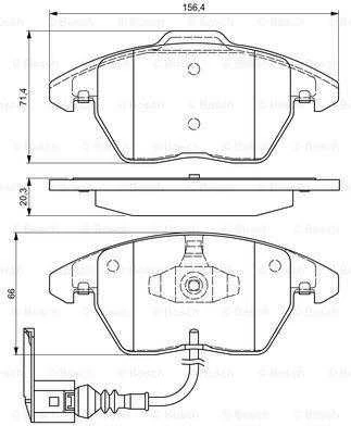 Bosch Stabdžių trinkelių rinkinys Audi A3 TT Seat Skoda A1694210012 34211164401
