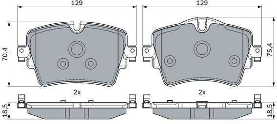 Bosch Stabdžių Trinkelių Rinkinys BMW 2 218i 220d 225i Diskinis Stabdys 34116765753 34116765754