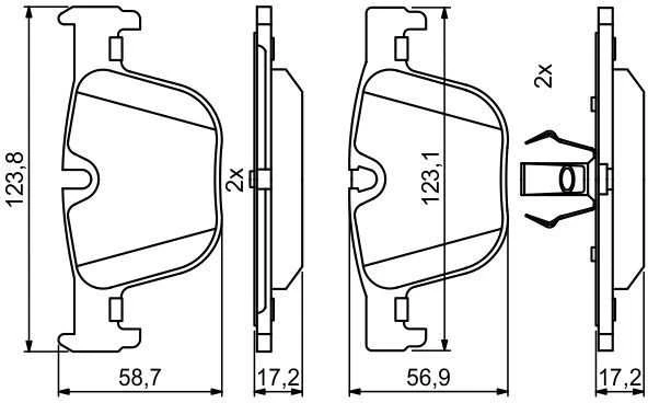 Bosch Stabdžių Trinkelių Rinkinys BMW 320d 325d 330d 335i 435i 340i