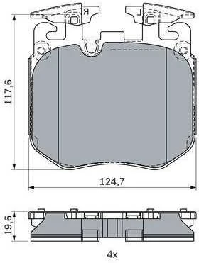Bosch Stabdžių trinkelių rinkinys BMW 7 730d 730d xDrive 740d xDrive 750d xDrive 35 36 37 38 39 67 68 69 70 71 72 73 74 75 76 77 78 79 80 81 82 83 84 85 86 87 88 89 90 91 92 93 94 95 96 97 98 99