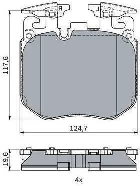 Bosch Stabdžių trinkelių rinkinys BMW 7 730d 730d xDrive 740d xDrive 750d xDrive 35 36 37 38 39 67 68 69 70 71 72 73 74 75 76 77 78 79 80 81 82 83 84 85 86 87 88 89 90 91 92 93 94 95 96 97 98 99
