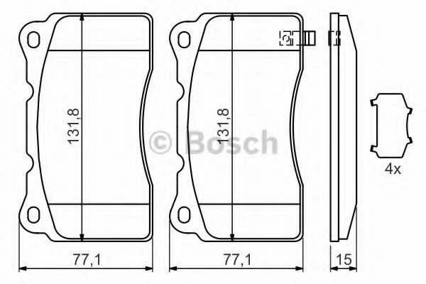 Bosch Stabdžių Trinkelių Rinkinys Cadillac ATS XTS CT6 Chevrolet Corvette Honda Civic Mitsubishi Lancer OPEL Insignia Astra J RENAULT Megane SAAB 9-5 SUBARU Impreza Forester BRZ WRX VAUXHALL Insignia Astra J VOLVO V70 S60 93161046 93161047 93161048 93161049