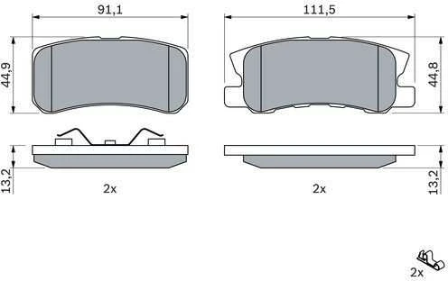 Bosch Stabdžių Trinkelių Rinkinys Citroen C4 Aircross Mitsubishi Outlander Peugeot 4007 4206B003 4206B004