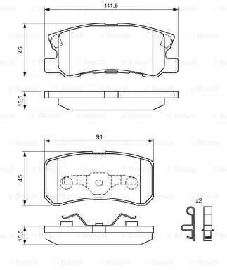 Bosch Stabdžių Trinkelių Rinkinys Citroen C4 Aircross Mitsubishi Outlander Peugeot 4007 4206B003 4206B004