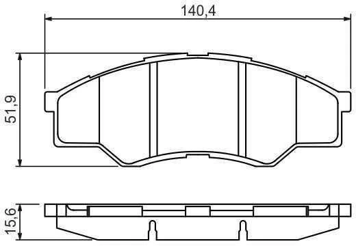 Bosch Stabdžių Trinkelių Rinkinys Toyota Hilux VII Pickup 2 0 2 5 D 4D 2 7 ATE 13034005073 13034005074