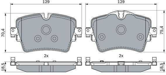 Bosch Stabdžių Trinkelių Rinkinys BMW 2 218i 220d 225i Diskinis Stabdys 34116765753 34116765754