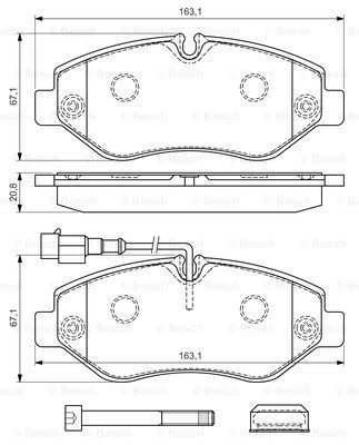 Bosch Stabdžių Trinkelių Rinkinys Diskinis Stabdys NISSAN Cabstar 28 32 35 RENAULT Maxity 110 120 130 140 150