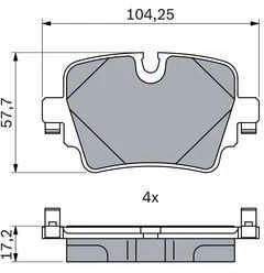 BOSCH stabdžių trinkelių rinkinys, diskinis stabdys 0986424623 C2D40929
