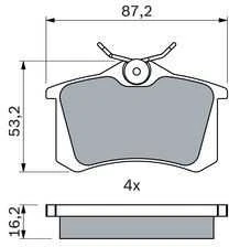 Bosch Stabdžių trinkelių rinkinys diskinis stabdys AUDI A4 A6 RENAULT Megane Scenic SEAT Exeo VW Golf Passat Bora 31256783000 31256783001 31256783002 31256783003 31256783004 31256783005