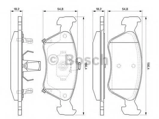 BOSCH stabdžių trinkelių rinkinys, diskinis stabdys 0986424560 04465YZZCG