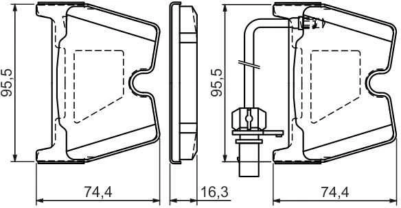 BOSCH stabdžių trinkelių rinkinys, diskinis stabdys 0986494216 3D0698151A