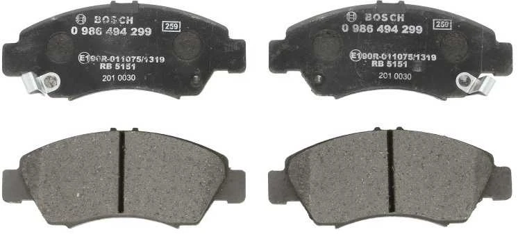 BOSCH stabdžių trinkelių rinkinys, diskinis stabdys 0986494299 06450-SAA-G00