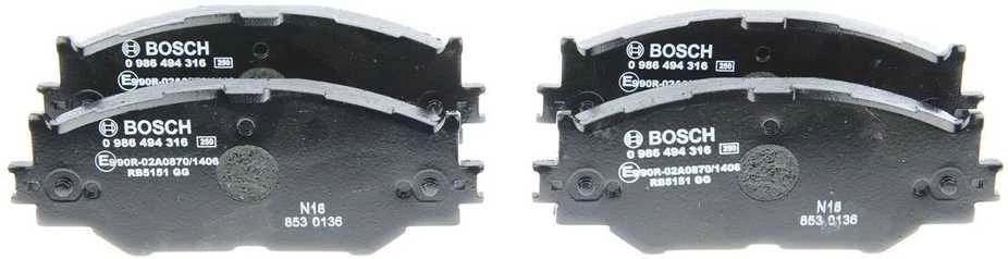 BOSCH stabdžių trinkelių rinkinys, diskinis stabdys 0986494316 0446553020