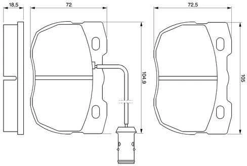 BOSCH stabdžių trinkelių rinkinys, diskinis stabdys 0986424287 LR021899