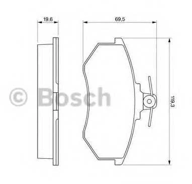BOSCH stabdžių trinkelių rinkinys, diskinis stabdys 0986466700 1HM698151A