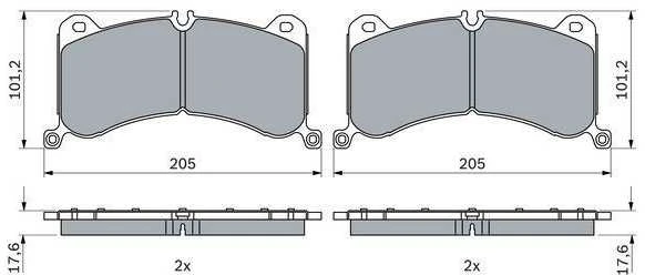 Bosch Stabdžių Trinkelių Rinkinys Diskinis Stabdys Audi E Tron E Tron Sportback 50 55 S Quattro 4G0615601A 4G0615601B