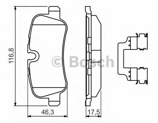 Bosch Stabdžių Trinkelių Rinkinys Diskinis Stabdys LAND ROVER Range Rover III Discovery III Range Rover Sport Discovery IV LR024334 LR045982 LR046011
