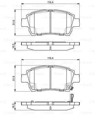 Bosch Stabdžių Trinkelių Rinkinys Diskinis Stabdys Toyota Yaris Corolla Celica Prius 04465-0E010 04465-0E020