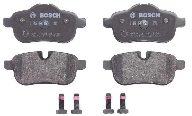 BOSCH stabdžių trinkelių rinkinys, diskinis stabdys 0986494450 34216867175