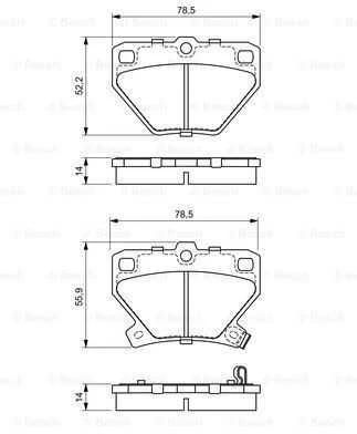 Bosch Stabdžių Trinkelių Rinkinys Diskinis Stabdys Toyota Corolla Yaris Celica Prius 04465-0E010 04465-0E020 04465-0E030