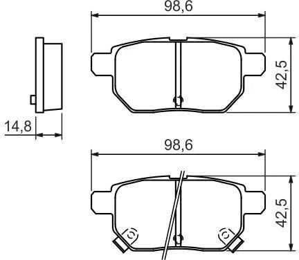 Bosch Stabdžių Trinkelių Rinkinys Diskinis Stabdys LEXUS CT TOYOTA Corolla Prius Yaris 04465-0E020 04465-0E030