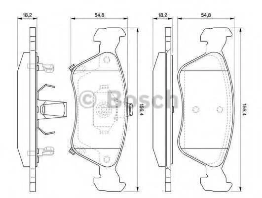 BOSCH stabdžių trinkelių rinkinys, diskinis stabdys 0986424560 04465YZZCG