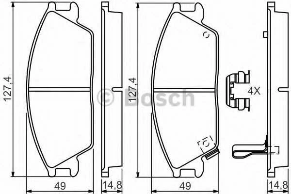 Bosch Stabdžių Trinkelių Rinkinys Diskinis Stabdys HONDA Accord HYUNDAI Accent Lantra Pony S-Coupé SUBARU Justy 4411672 4411673 4411674