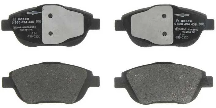 BOSCH stabdžių trinkelių rinkinys, diskinis stabdys 0986494438 1611140580