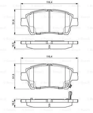 Bosch Stabdžių Trinkelių Rinkinys Diskinis Stabdys Toyota Yaris Corolla Celica Prius 04465-0E010 04465-0E020