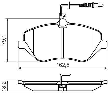 BOSCH stabdžių trinkelių rinkinys, diskinis stabdys 0986494484 1611334980