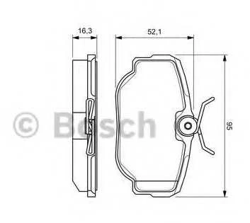 BOSCH stabdžių trinkelių rinkinys, diskinis stabdys 0986424564 SFP000210