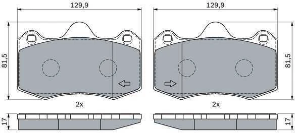 Bosch Stabdžių Trinkelių Rinkinys Diskinis Stabdys Renault Clio II SEAT Ibiza III IV 6L 6J5 6P1 6J 6P 6J8 6P8 1 2 1 4 1 6 1 9 TDI 2 0 441 678 1 441 679 1 441 680 1 441 681