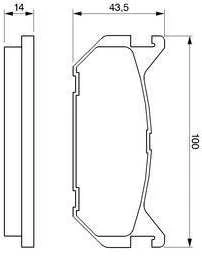 BOSCH stabdžių trinkelių rinkinys, diskinis stabdys 0986424266 GAYE2643Z