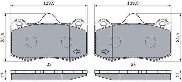 Bosch Stabdžių Trinkelių Rinkinys Diskinis Stabdys Renault Clio II SEAT Ibiza III IV 6L 6J5 6P1 6J 6P 6J8 6P8 1 2 1 4 1 6 1 9 TDI 2 0 441 678 1 441 679 1 441 680 1 441 681