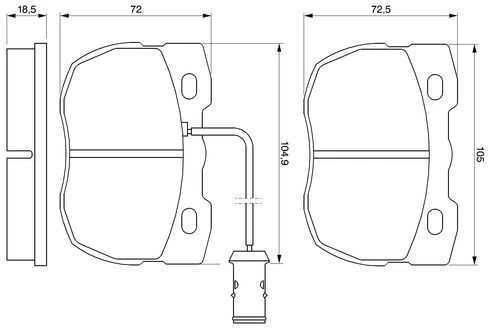 BOSCH stabdžių trinkelių rinkinys, diskinis stabdys 0986424287 LR021899