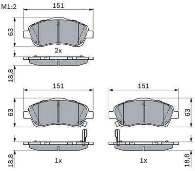 Bosch Stabdžių Trinkelių Rinkinys Diskinis Stabdys Toyota Avensis Corolla Verso 04465 04466 04467 04468