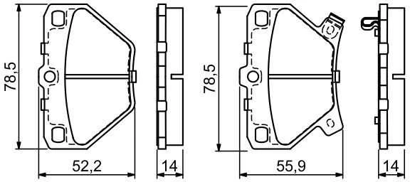 Bosch Stabdžių Trinkelių Rinkinys Diskinis Stabdys Toyota Corolla Yaris Celica Prius 04465-0E010 04465-0E020 04465-0E030
