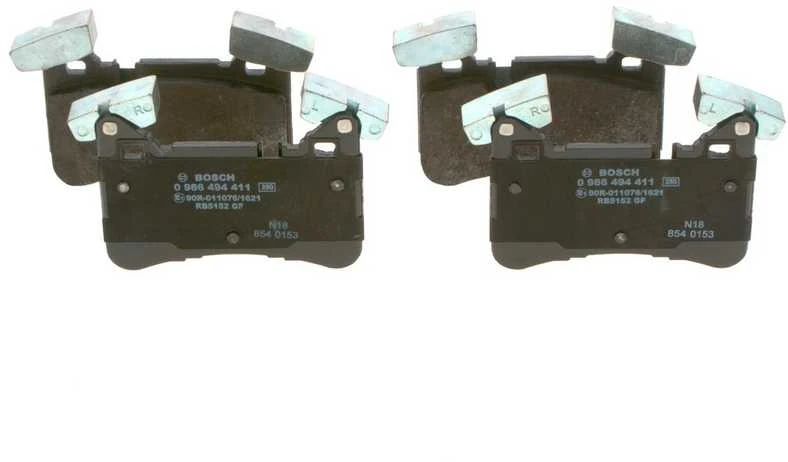 BOSCH stabdžių trinkelių rinkinys, diskinis stabdys 0986494411 A0004203400